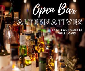 Open Bar alternatives for a wedding reception blog post