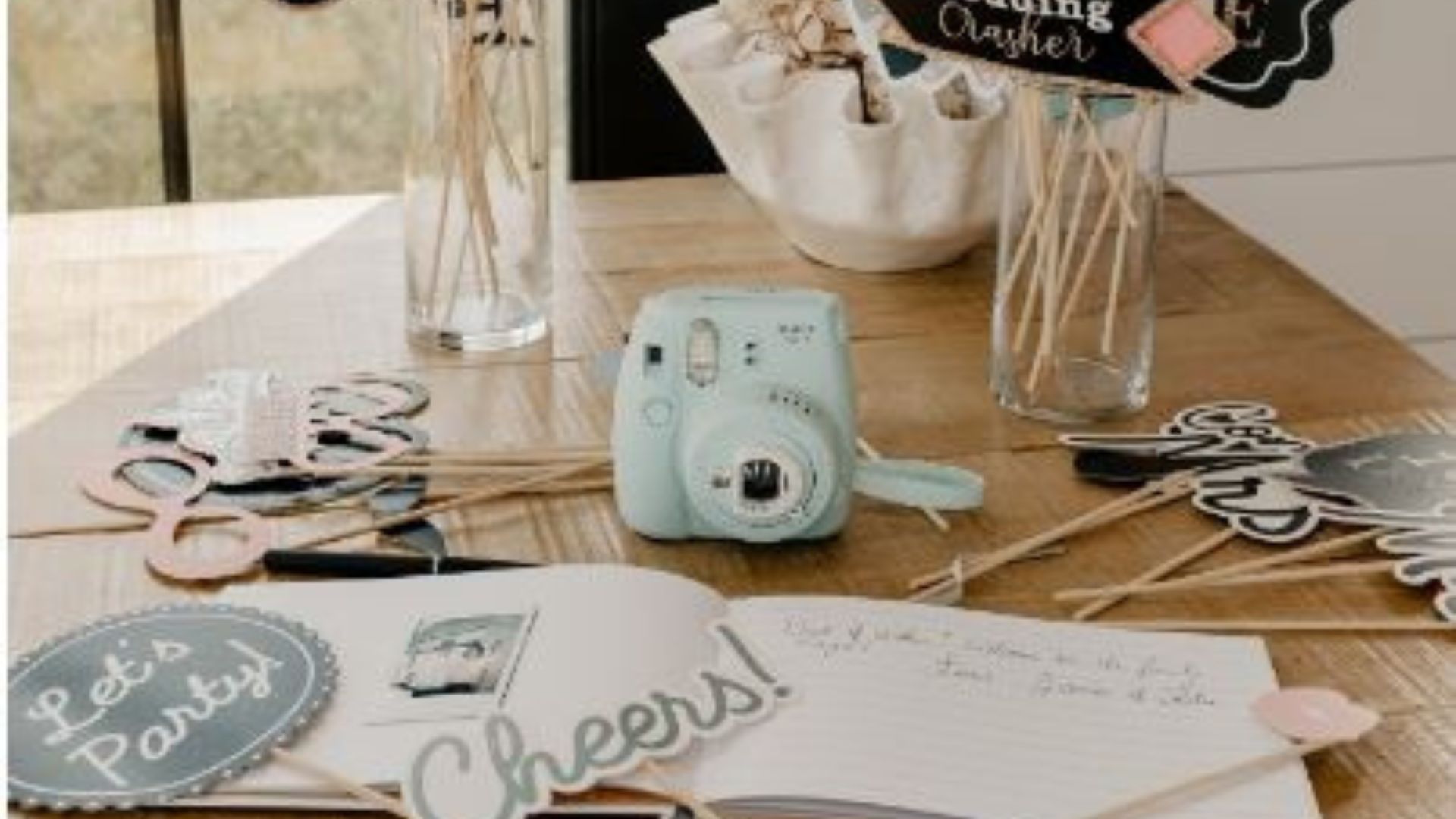 polaroid guest book for wedding reception