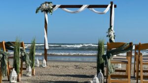 corpus christi beach with sand and waves