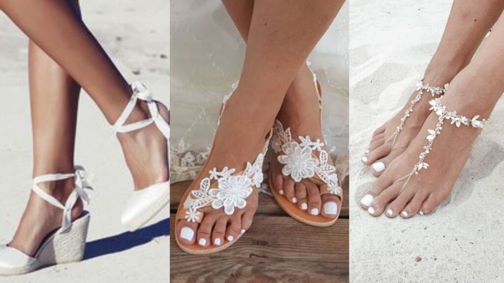 beach wedding bridal footwear